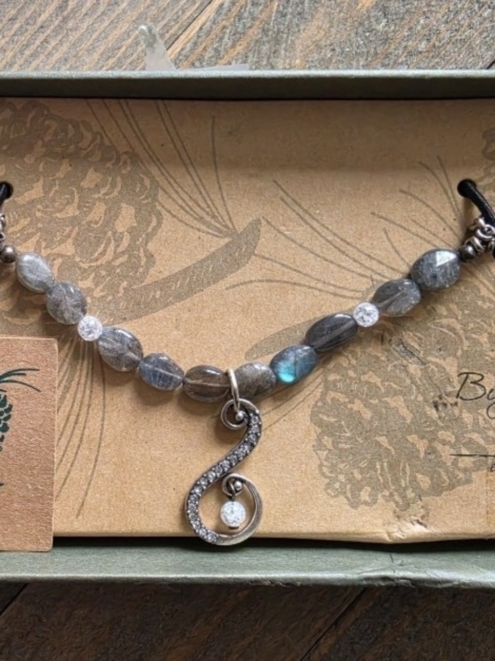Big Sky Silver Labradorite Beaded Pendant Necklace